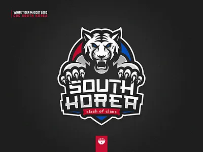 South Korean White Tiger - Mascot Logo esportlogo esports logo gaming logo gaming logos illustration logo logo design logodesign mascot design mascot logo mascot logo design south korea tiger logo white tiger