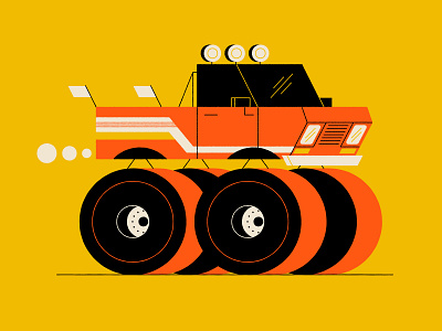 Vectober 29 - Injured candy corn flat geometric halloween illustration inktober monster truck vectober