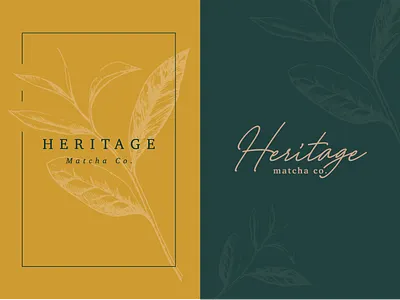 Heritage Matcha branding logo typography