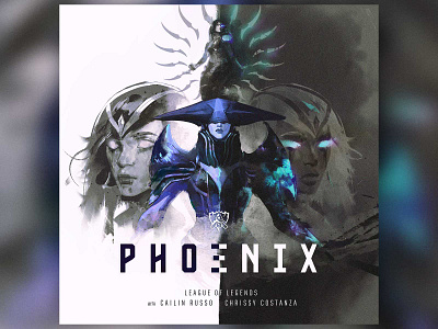 Worlds 2019 Anthem : Phoenix advertising album art album cover album cover design brand branding campaign design cover art design game illustration leagueoflegends marketing music music player single typography