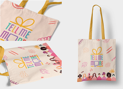 Tell Me More / Branding bag bag design bags branding branding design design a day design agency graphic design logo logodesign maydesign namecard overlapping thietkecotam