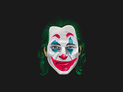 JOKER 2d adobe illustrator avatar charecter dark face logo illustration joaquin phoenix joker movie vector wacom