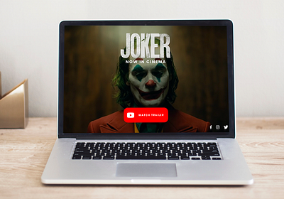 Joker 2019 Landing Page UI UX Design adobe xd design landingpage ui ux uidesign uxdesign