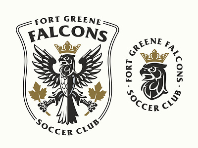 Falcons soccer club logo crowned falcon logo falcon head logo falcon logo football logo heraldry logo shield logo soccer club logo sports logo