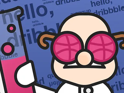 Hey Dribbble! debut debut shot debuts debutshot illustration simple design