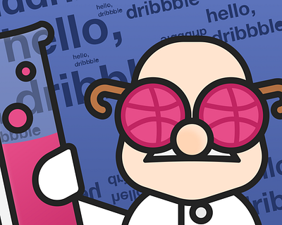 Hey Dribbble! debut debut shot debuts debutshot illustration simple design