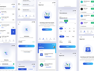 Medical App app dashboard design gradient ios landing page medical medical app minimal ui web