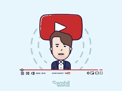 chad hurley animation design flat flatillustration illustration minimal vector vector artwork youtube