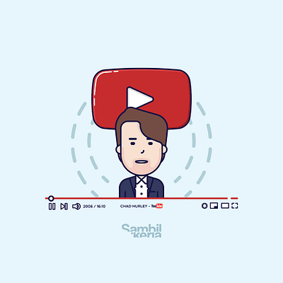 chad hurley animation design flat flatillustration illustration minimal vector vector artwork youtube