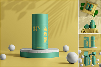 COSMETIC MASK STICK MOCKUP beauty cosmetic design download elegant mask mockup mockups packaging premium scene simple stick