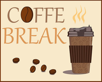 coffe break coffe design illustration monochrome vector