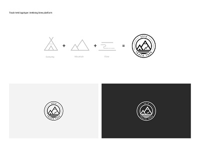 Track trek logo branding design logo minimalism traveling