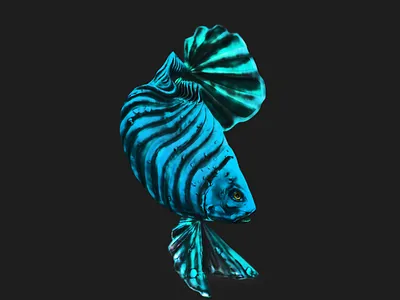 Blue Fish animal animals illustrated blue fish illustration illustrator photoshop