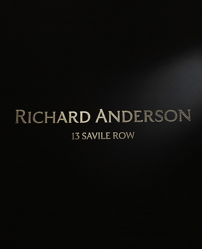 Richard Anderson - Savile Row bags branding british business cards foil foil stamped logo london print design savile row stationery tailor tailored website design wordpress wordpress development