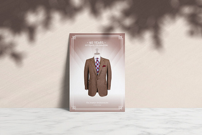 Richard Anderson - Savile Row - 60 Years Celebration brochure catalogue design lookbook mens fashion photography print design retouching savile row tailored tailoring