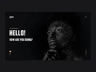 Hello! black branding dark design designs minimal ui ux webdesign website