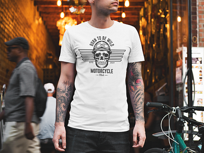 Motorcycle Club Vintage Design badge logo biker brand cool hipster illustration motorcycle redbubble retro retro design shirt shirtdesign t shirt unique urban vector vector art vintage vintage badge vintage design