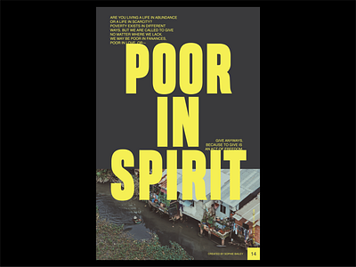 Poster a Day — 14 christian design graphic design layout poor in spirit poster poster a day typography