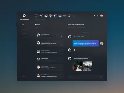 Chat design app card concept design figma interface messenger typography typography design ui ux web