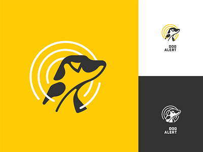 Dog Alert alert branding dog lost pet radar rescue search yellow