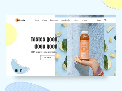 Organic juice online store bottle branding bright concept design detox drink geometry homepage juice online store organic product site summer ui ux web web design webdesign