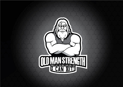OldmanStrenght 01 branding design esport logo flat game icon illustration logo minimal vector