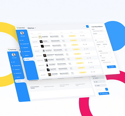 RedCollege | Chilean Platform For Schools blue chile chilean cms dashboard school ui design uidesign