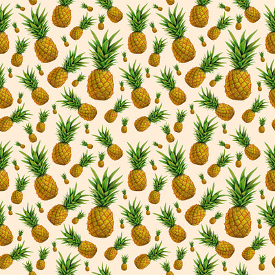 seamless pattern ananas aquarell design digitalaqarell digitalart handpaint handpainted illustration photoshop procreate seamless seamlesspattern surface pattern surface pattern design surfacedesign