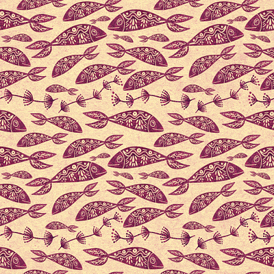 seamless pattern fishes design handpaint handpainted illustration photoshop procreate sea seamless seamlesspattern surface pattern surface pattern design surfacedesign