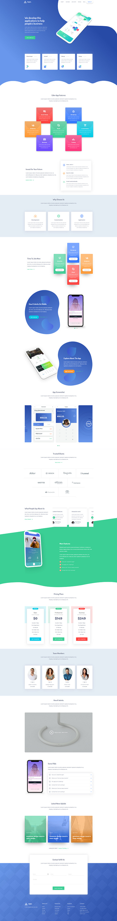 Appx- App Landing Page Template bootstrap 4 css3 design html 5 template website