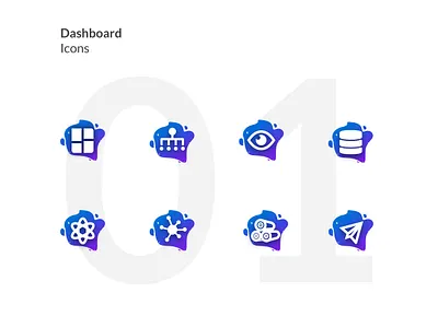 Dashboard Icons app design gradient icon icons illustration ui ux web