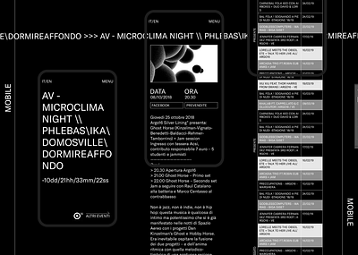 Mobile navigation for Argo16 avantgarde cultural graphic design music app music art ux webdesign