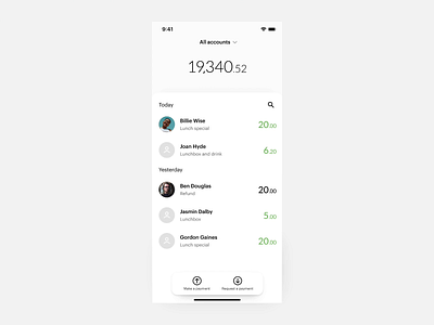 🌚 banking banking app credit dark mode dashboard finance fintech minimal typography ui