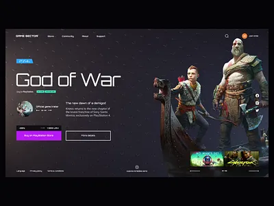 Game Sector 3d animation bakground c4d cloner games gaming pattern portal ui ux web design