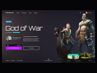 Game Sector 3d animation bakground c4d cloner games gaming pattern portal ui ux web design