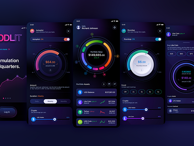 HODLIT: Cryptocurrency Exchange Platform app crypto cryptocurrency design fintech florida gui miami mob mobile app neumorphic the skins factory ui ui design user experience design user interface user interface design ux