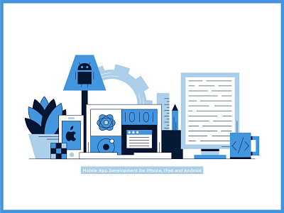 Mobile App Dev for Devices android app dev apple behance cartoon dribbble best shot graphic art icon design illustration outline smart stroke stylish vector vector illustration