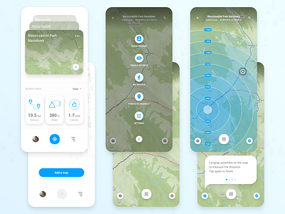 Hiking App app design hiking mobile screen sketch sketchapp ui design