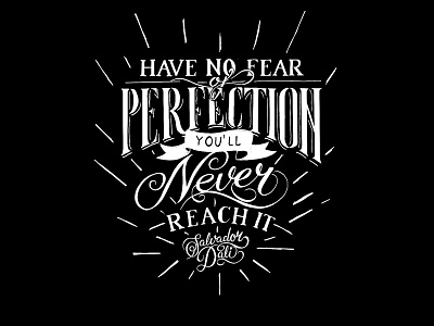 Perfection and dali art dali design lettering perfection procreate quote salvador