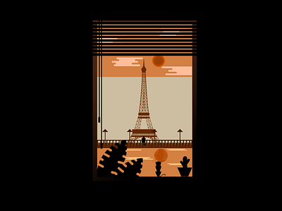 Paris - Illustration 2d art design flat illustration paris vector