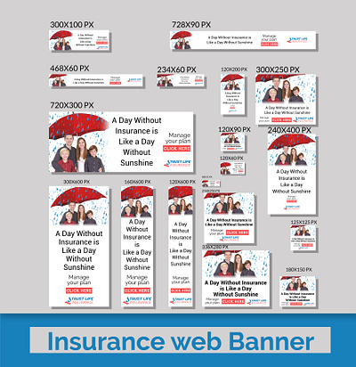 Web banner desig branding design illustration insurance web webbanner