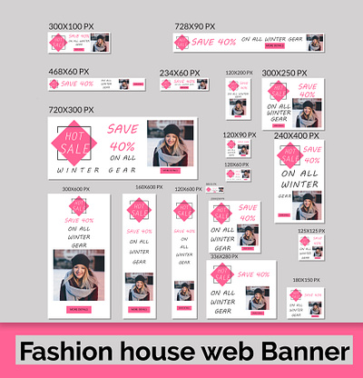 Web banner for fashion house branding creative creative design design illustration typography web webbanner