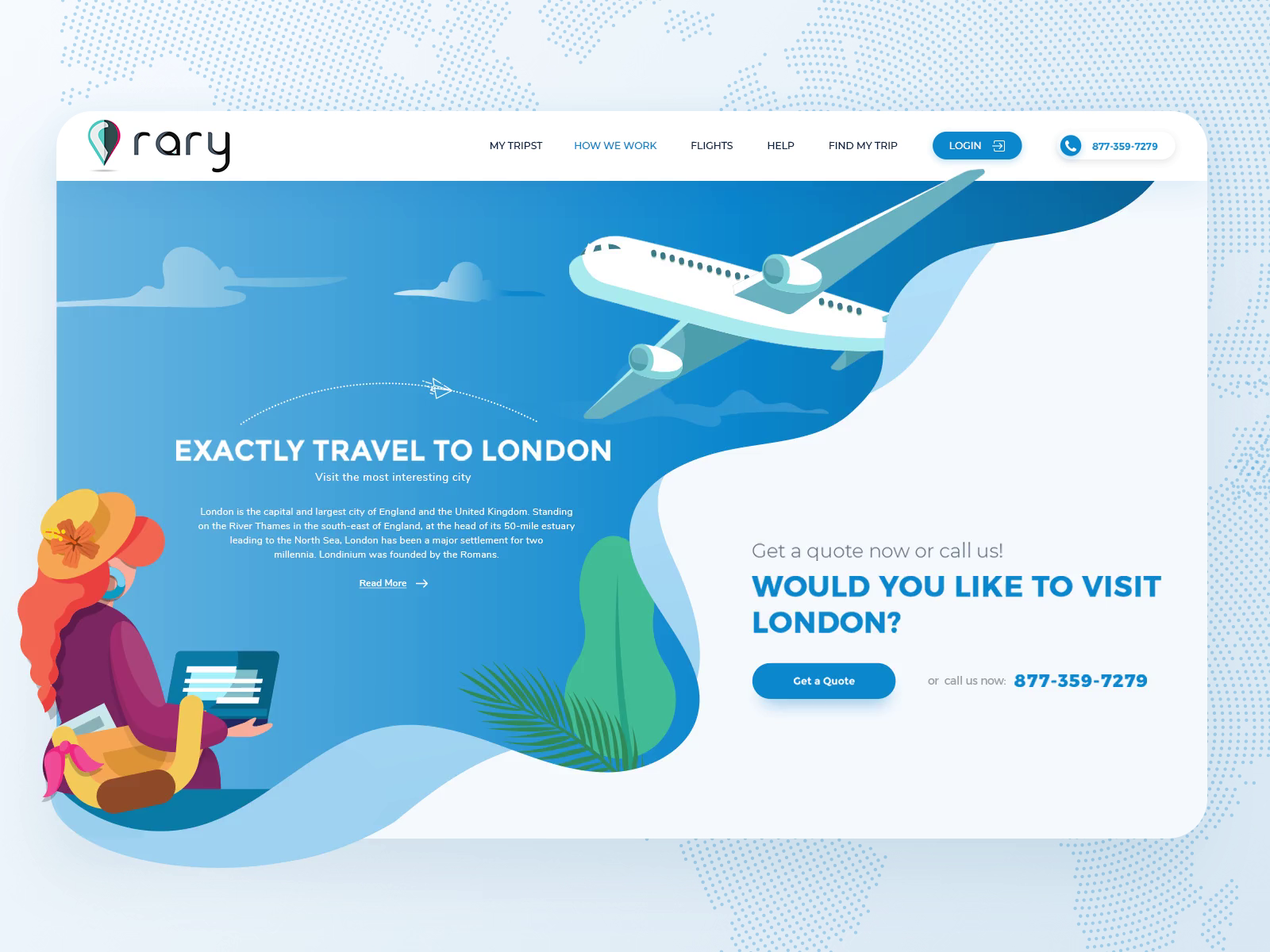 Example of Redesign For A Travel Website