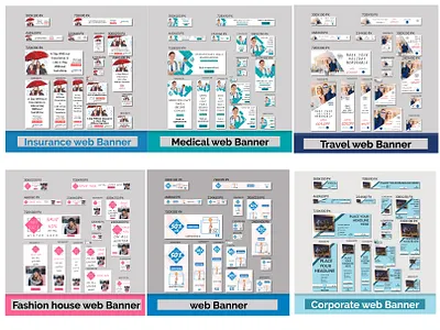web banner package for web site use branding corporate creative creative design design fashion medical minimal travel web webbanner