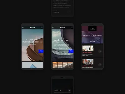 Delood Magazine Blog article black blog branding clean dark dark ui magazine minimal raff hbb ui web