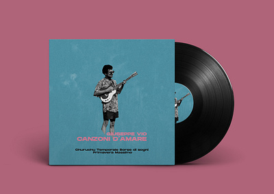 Giuseppe Vio - Canzoni d'Amare ALBUM ART album album art album artwork album cover cd cd artwork cd cover cd design illustration
