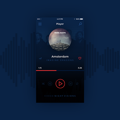 music player intractive design ui