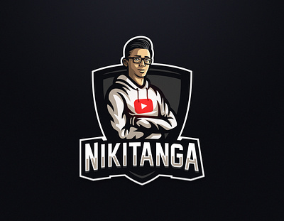 Nikitanga dmitry krino esports esportslogo mascot mascotlogo portrait pubg vector youtube