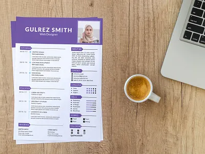 Resume bio creative creative design cv cv template design