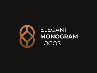 8 Elegant Monogram Logos branding elegant logo logo collection logo design logo folio logodesign logofolio logomark luxury monogram premium